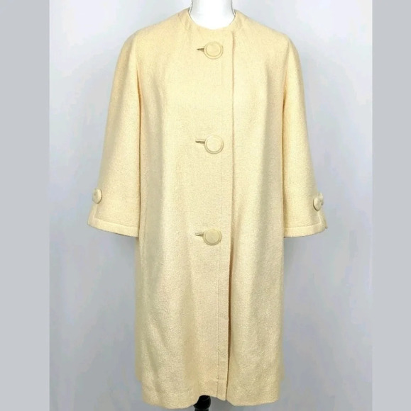 ROTHMOOR Vintage Pin-up Long Car Coat Wool - Picture 1 of 6